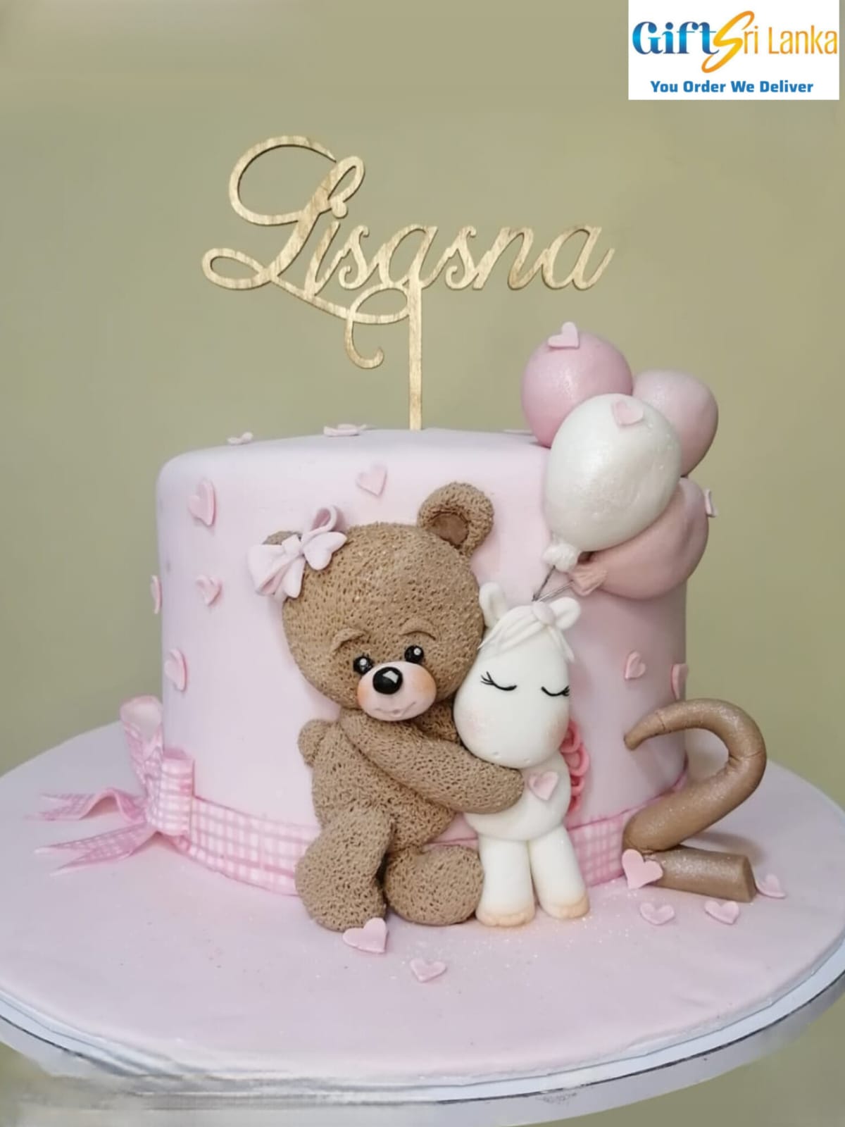 1kg icing cake (bear and pony)