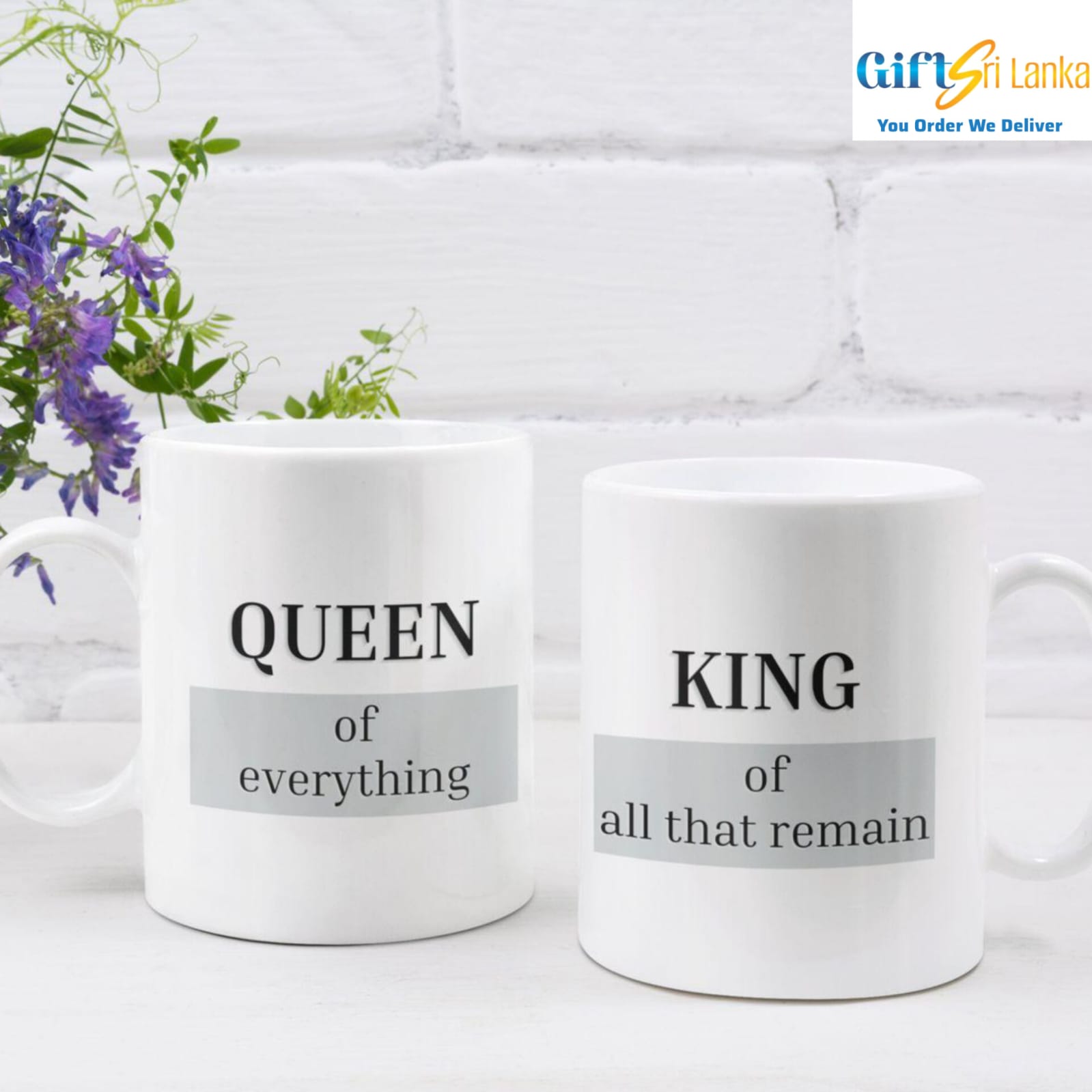 Personalized Queen & King Couple Mug Set