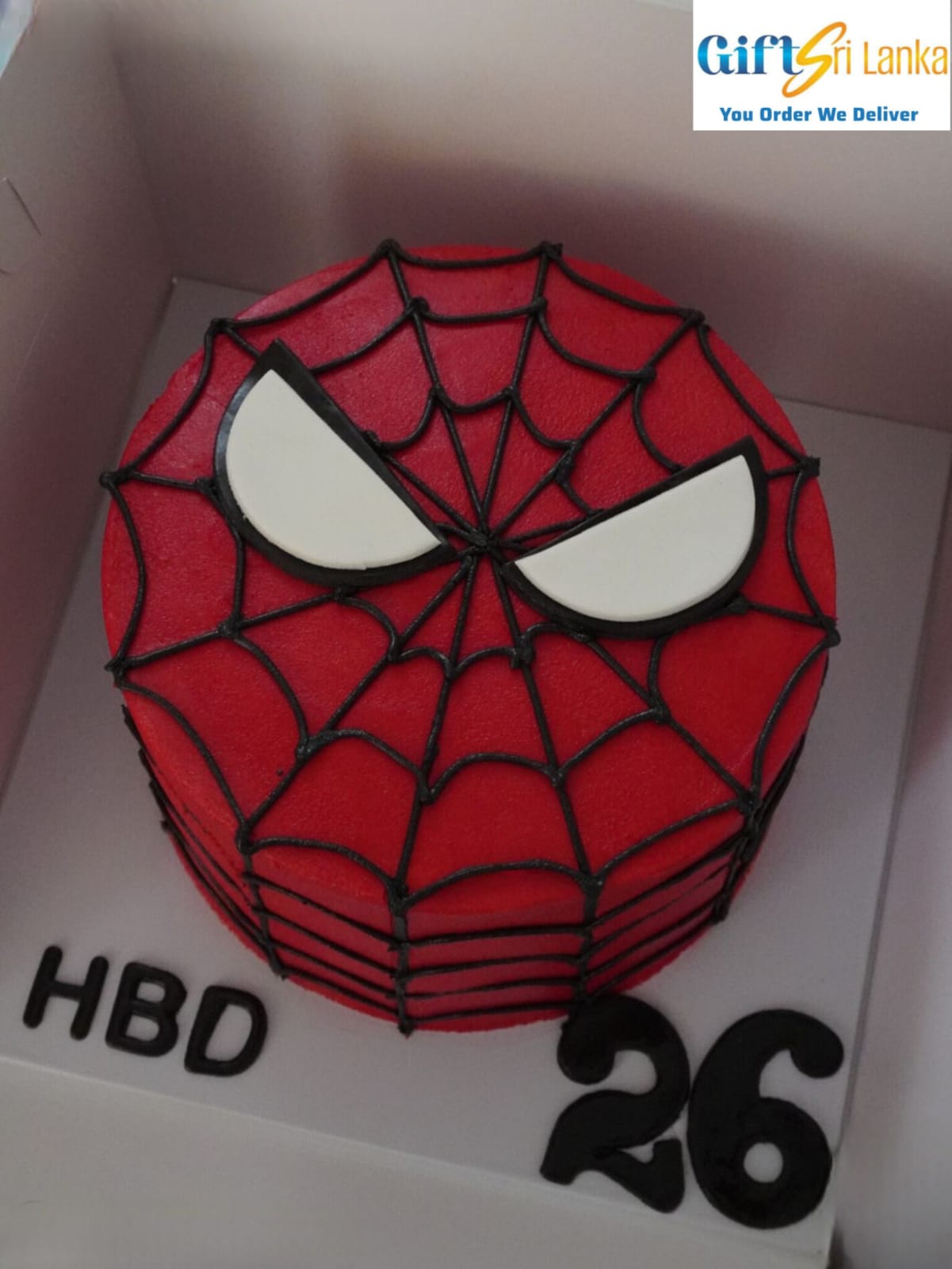 1kg butter icing covered cake (Spider-man)