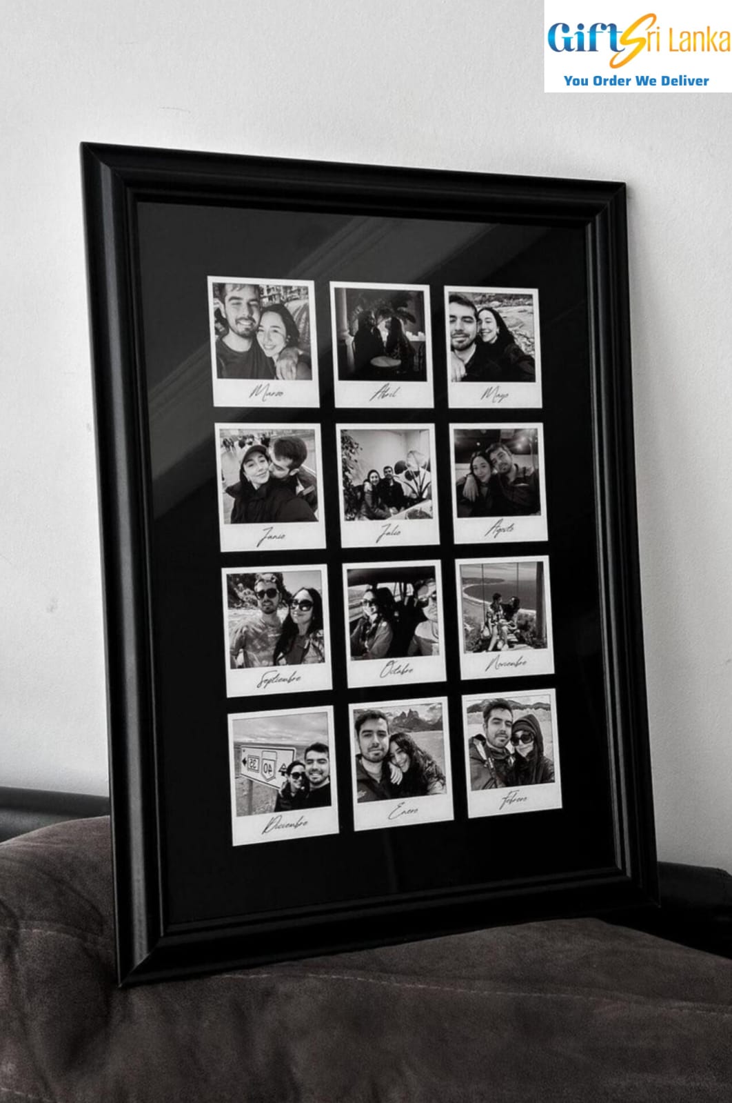 Personalized Polaroid Photo Collage Frame – A4