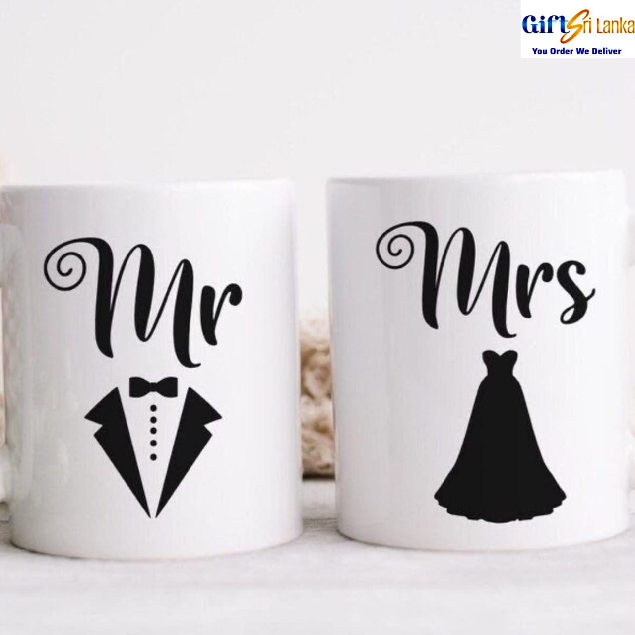 Mr. & Mrs. Couple Mug Set | Personalized Wedding Gift