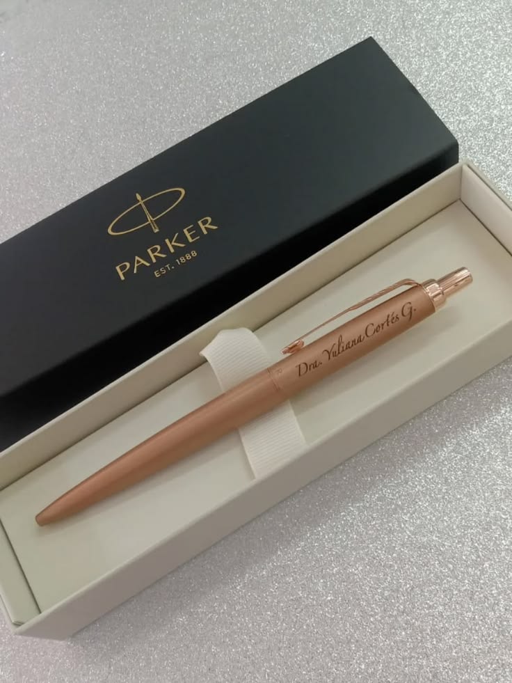 Personalized Rose Gold Parker Pen | Engraved Premium Gift Box Set