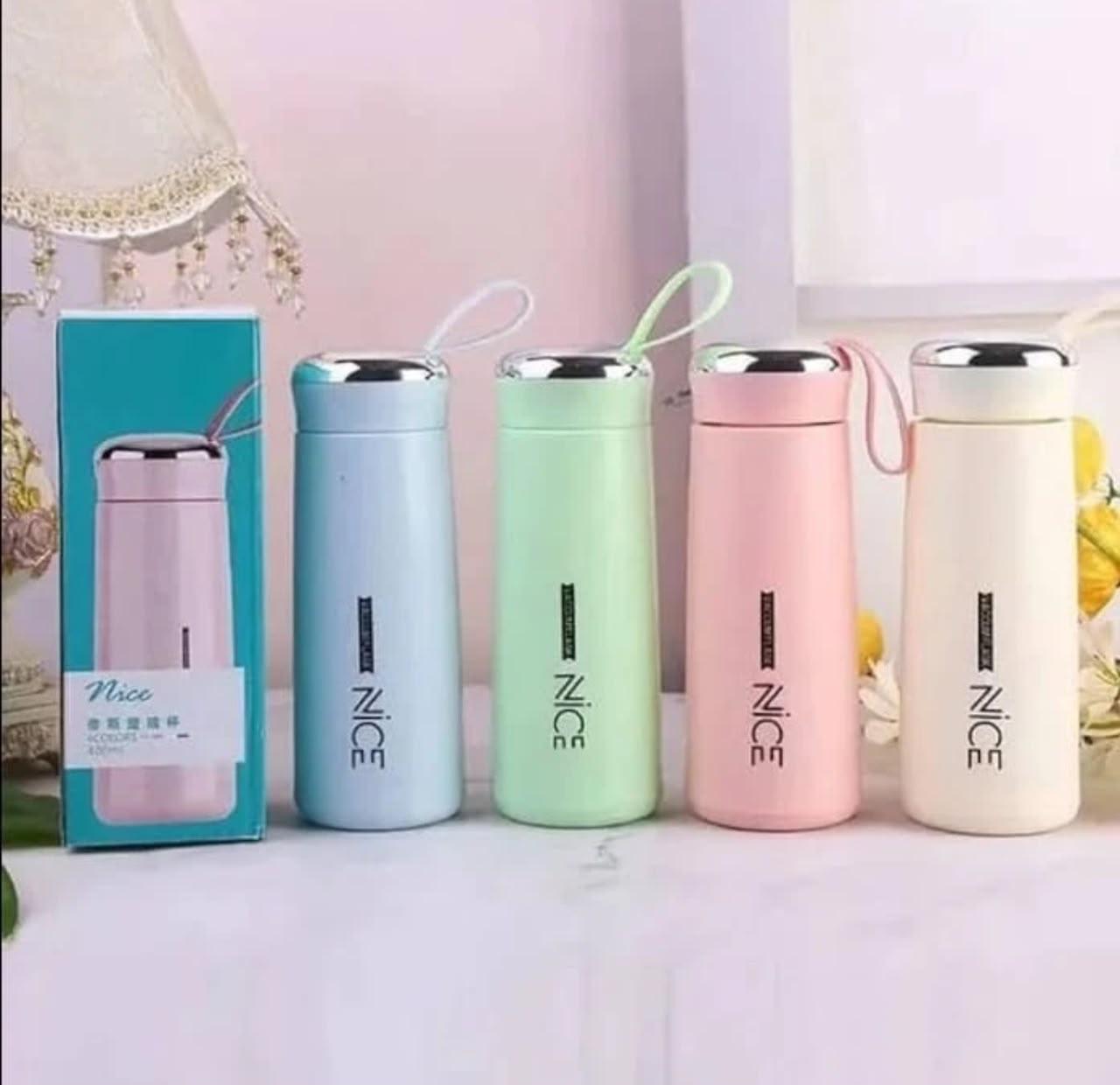 Pastel Coffee Tumbler Bottle | Cute Insulated Bottle for Hot & Cold Drinks
