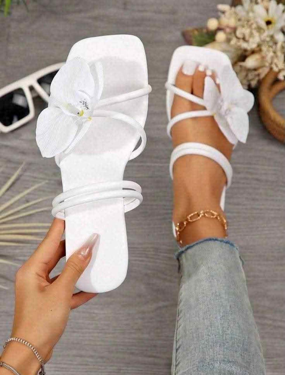Elegant Women's Floral Sandals | Stylish Casual Slip-On Summer Footwear