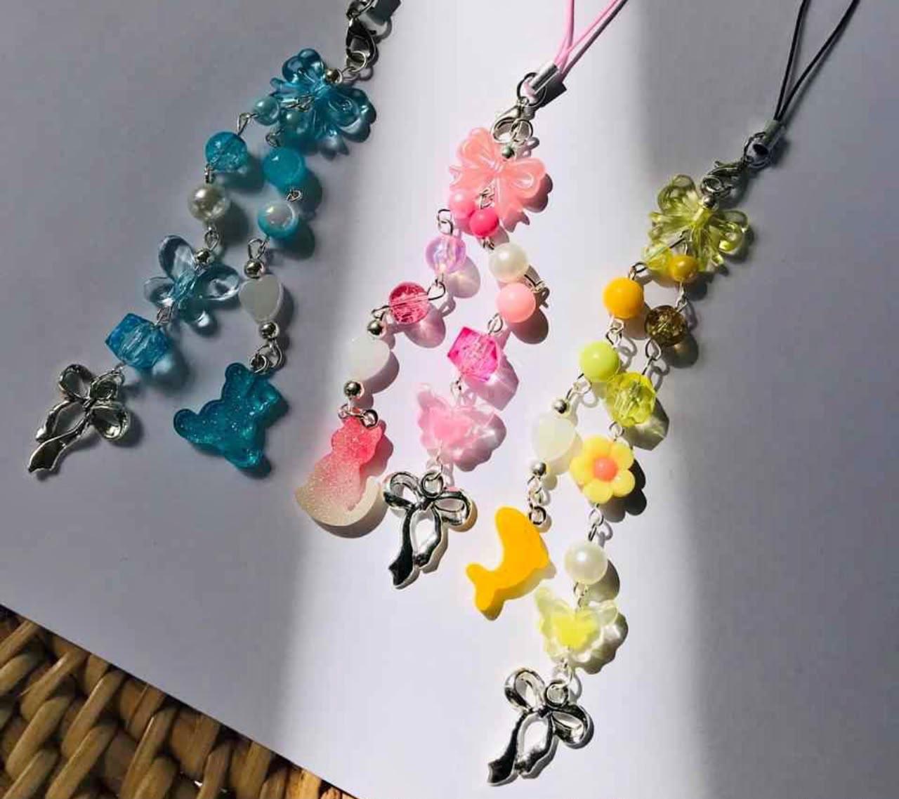 Cute Phone Charm | Stylish Beaded Mobile Phone Strap Accessory