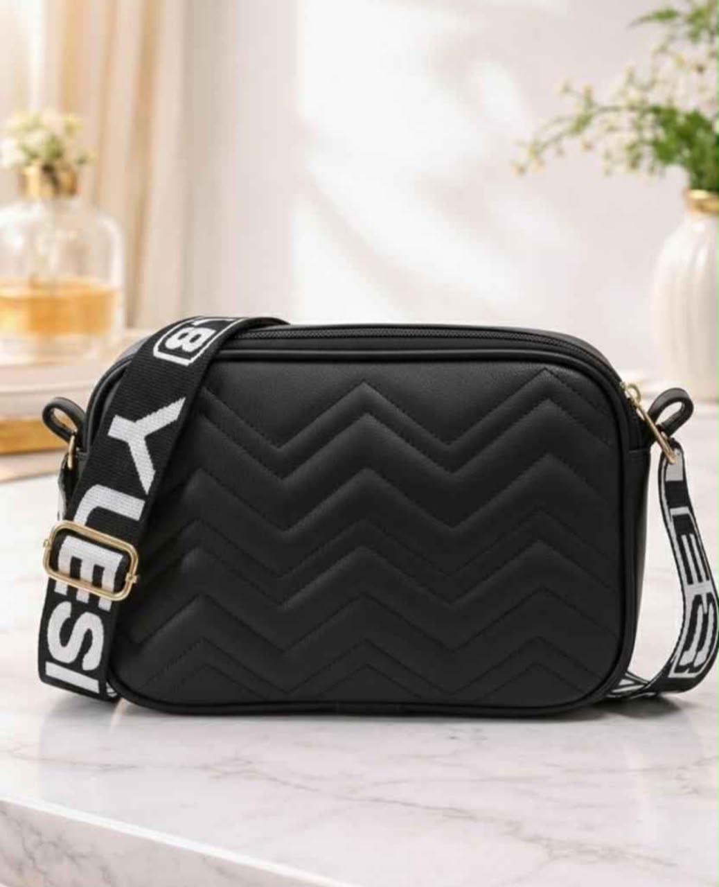 Black Crossbody Bag | Sleek Everyday Shoulder Bag for Women