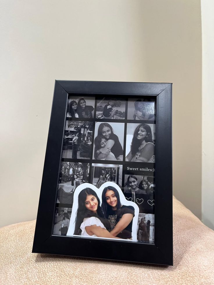Personalized Black & White Memory Photo Frame Gift for Best Friend