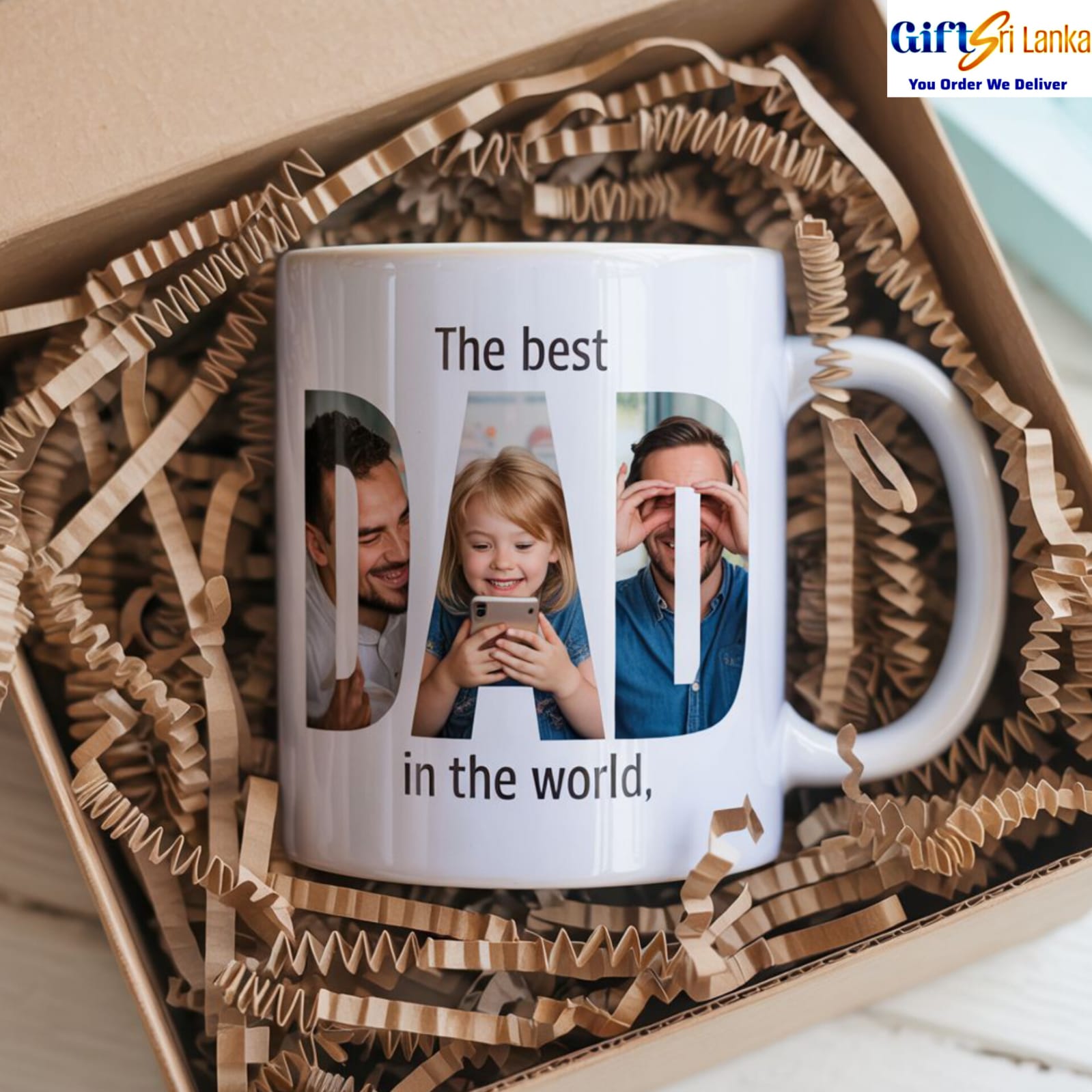 Personalized Best Dad Photo Mug | Custom Father's Day Ceramic Gift