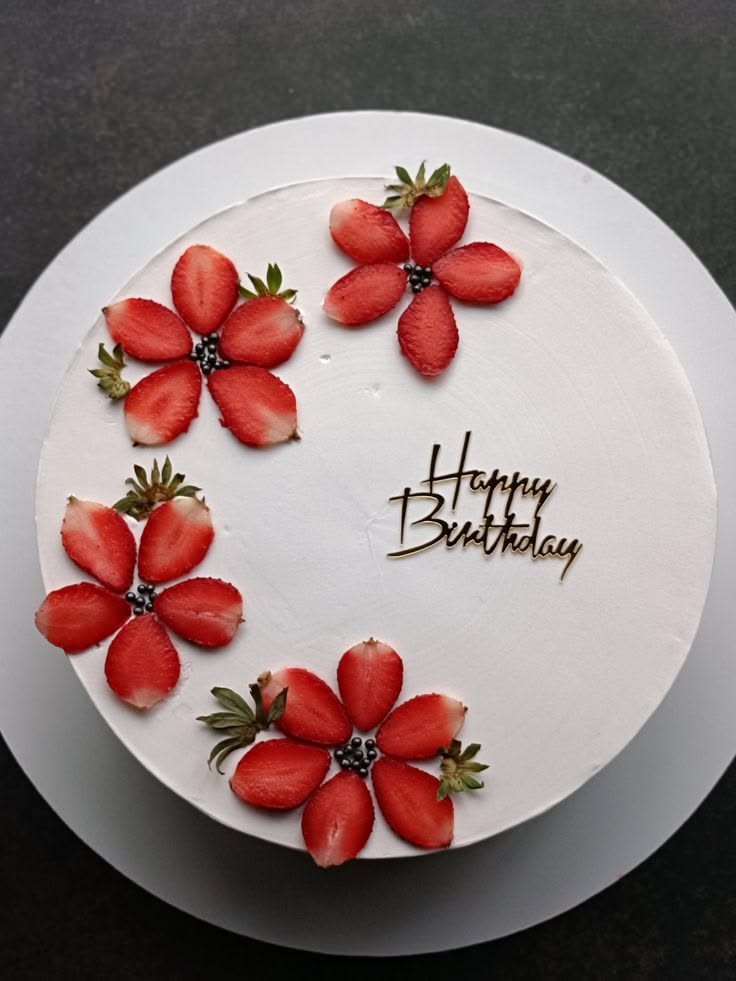 Elegant Strawberry Cream Cake | Fresh Strawberry Celebration Cake
