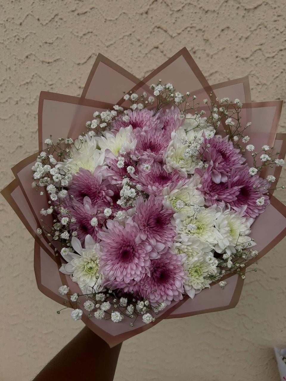 Pink & White Flower Bouquet with Baby's Breath | Elegant Fresh Floral Gift