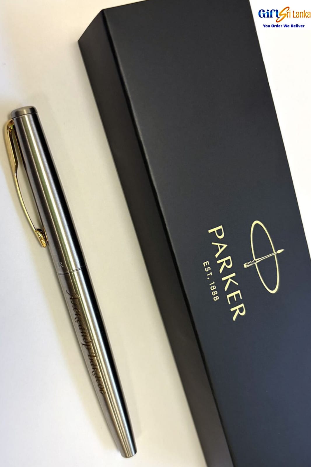 Engraved Parker Rollerball Pen Gift Set | Premium Stainless Steel Pen for Men