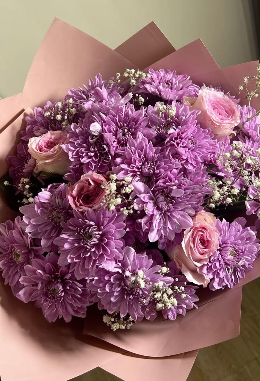 Purple Flower Bouquet | Elegant Fresh Floral Gift Arrangement