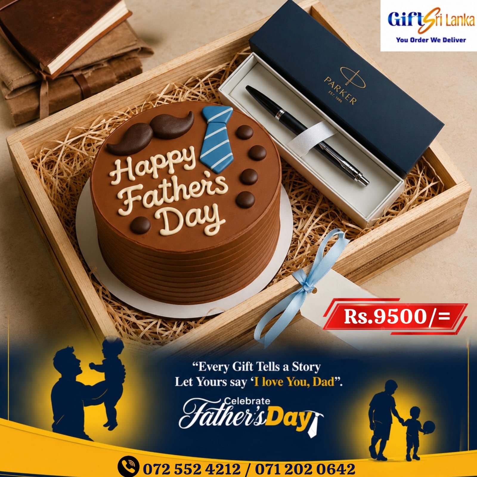 Father’s Day Gift Combo | Premium Parker Pen & Chocolate Cake for Dad