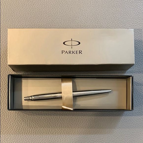 Engraved Parker Stainless Steel Pen Gift Set in Premium Box